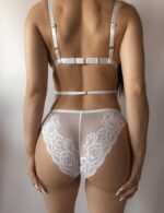 Komplet Amour Blanc Set – biustonosz + figi/open panties